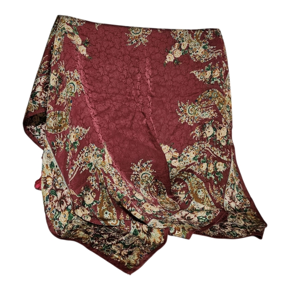 Echo Club 7 Silk Paisley Floral Scarf